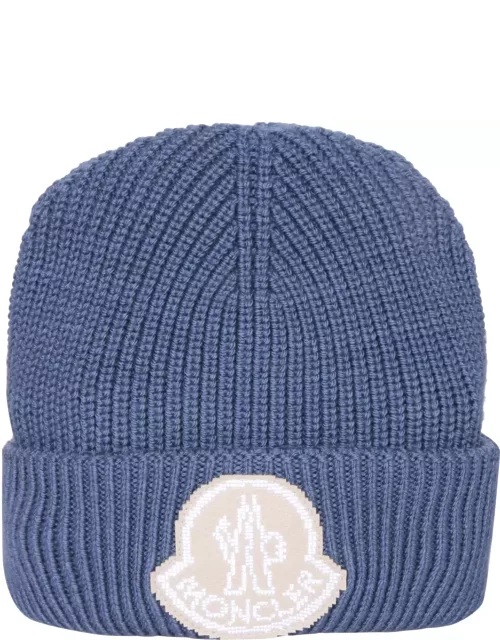 Moncler Blue Beanie Hat