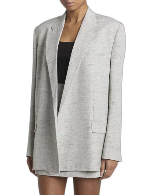 Hadley Melange Linen-Blend Suiting Jacket