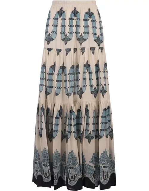 La DoubleJ Big Skirt In Scirocco Placée Ivory In Summer Poplin