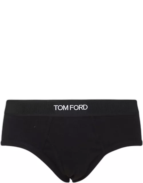 Tom Ford Black Cotton Blend Briefs Set