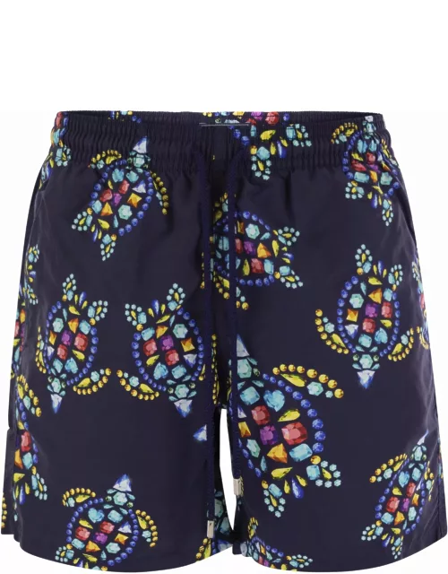 Vilebrequin Sea Shorts With Turtle And Gem Pattern