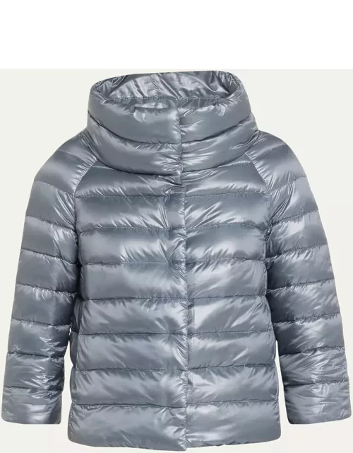 Iconico Piumino Sofia Water-Resistant Nylon Ultralight Puffer Jacket