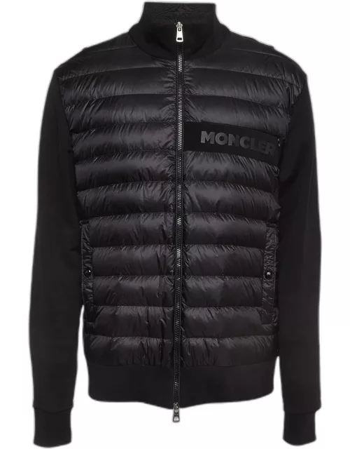 Moncler Black Synthetic and Cotton Puffer Jacket