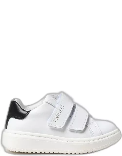 Twinset leather sneakers with velcro