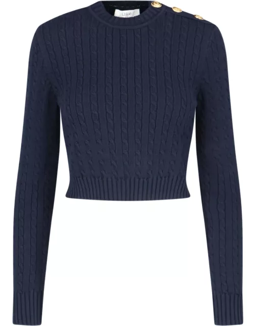Chloé Cropped Sweater With Button