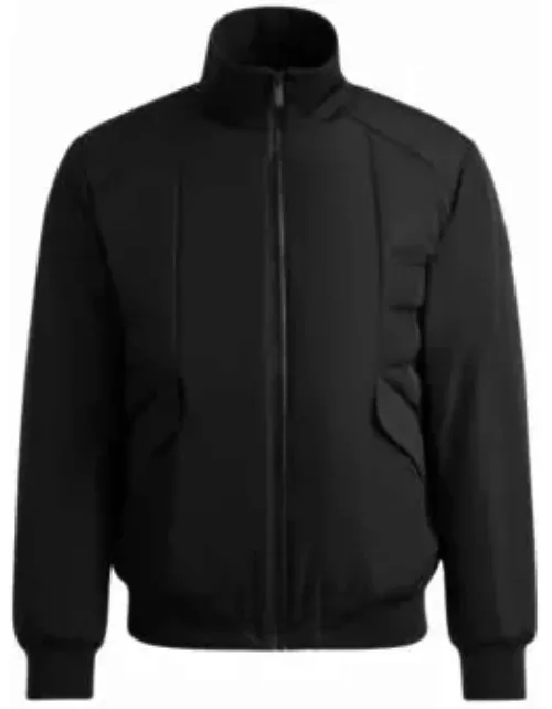 Water-repellent regular-fit jacket with lightweight padding- Black Men's Casual Jacket