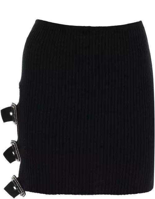 Giuseppe di Morabito Mini Ribbed Knit Skirt In Nine Word