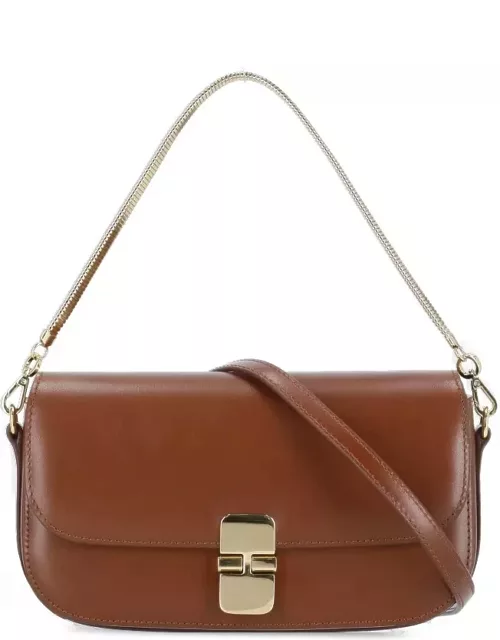 A. P.C. Grace Leather Clutch Bag