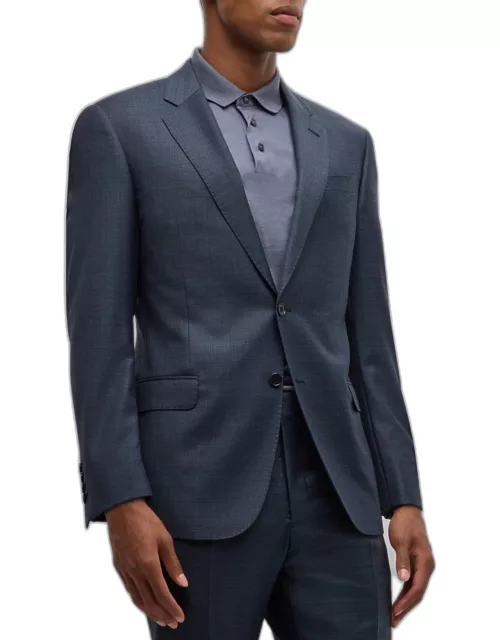 Men's Melange Wool-Blend Suit