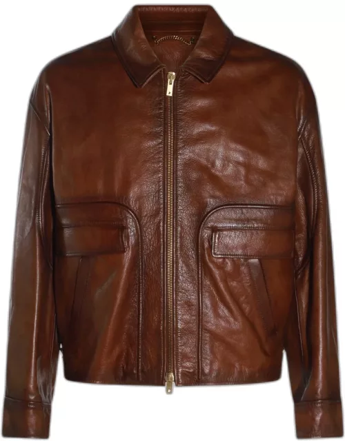 Golden Goose Dark Brown Leather Jacket