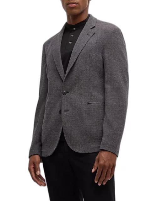 Men's Wool Stretch Micro Texture Sport Jacket