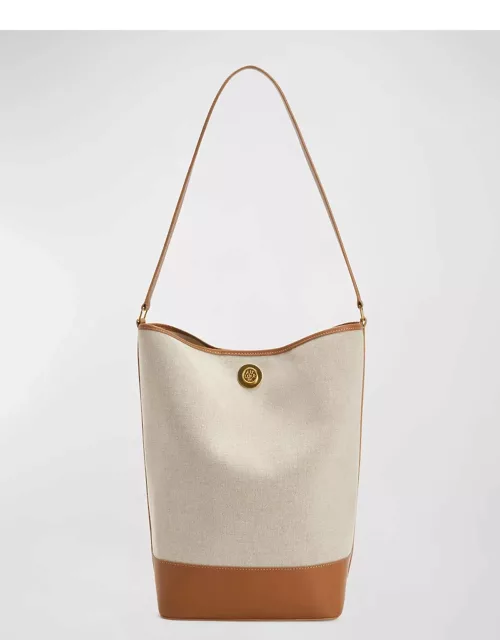 Large North-South Canvas Bucket Bag