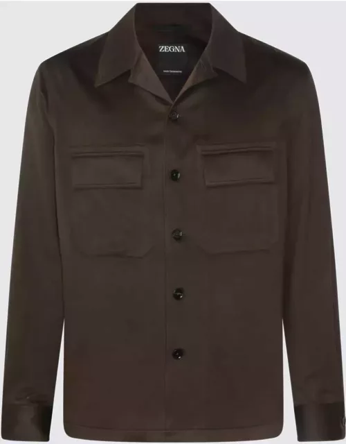 Zegna Brown Wool Casual Jacket