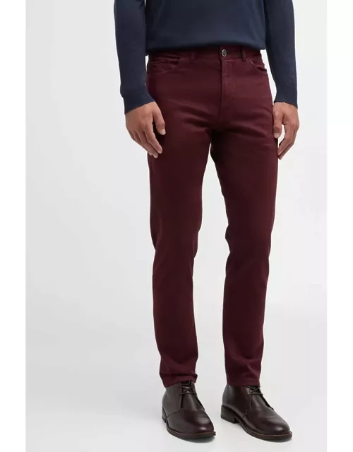 Men's Cashmere-Cotton Slim 5-Pocket Pant