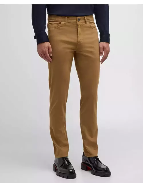 Men's Cashmere-Cotton Slim 5-Pocket Pant