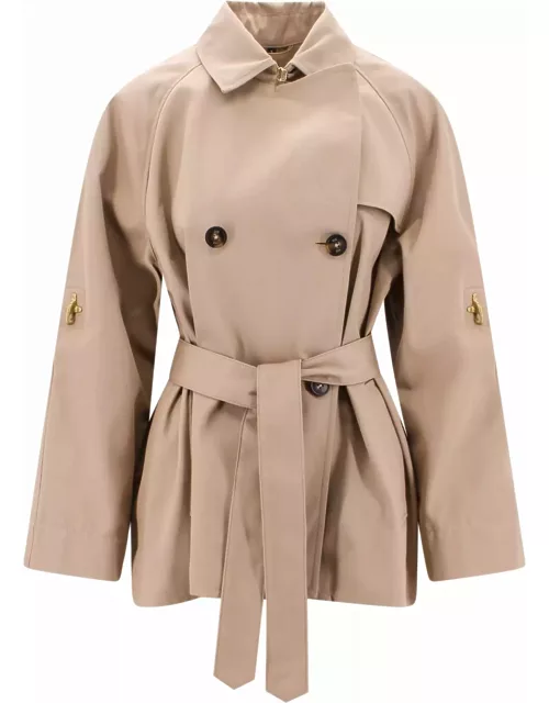 Fay Short Double-breasted Trench Coat