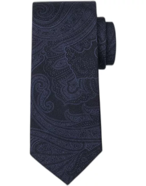 Men's Paisley Cashmere and Silk Tie
