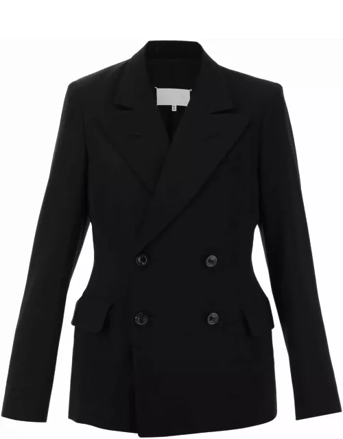 MAISON MARGIELA slim-fit wool jacket with a fitted waist