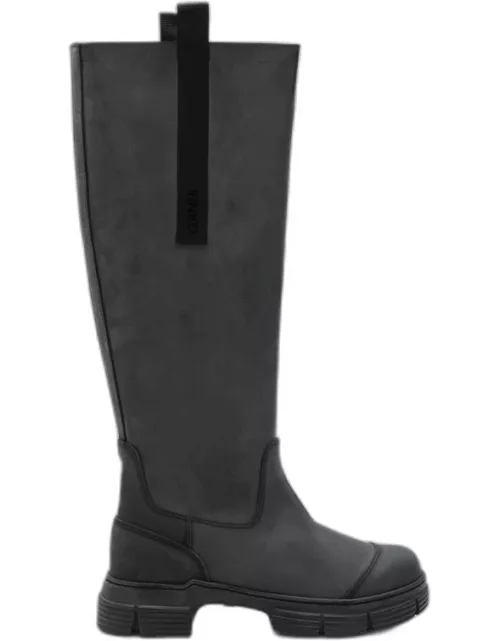 Black recycled rubber boot