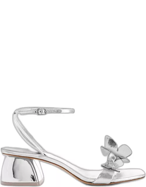 Vanessa Metallic Butterflies Ankle-Strap Sandal