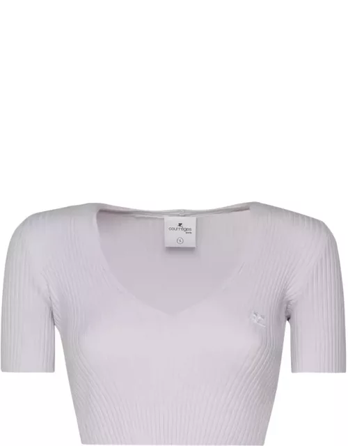 Courrèges Crop Top In Cotton