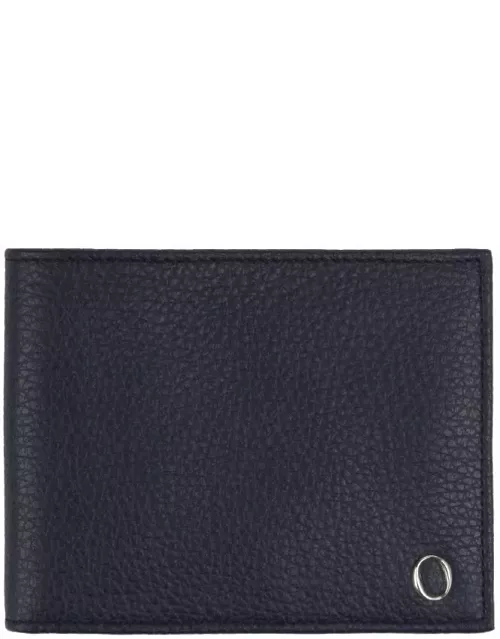 Orciani Navy Blue Micron Leather Wallet