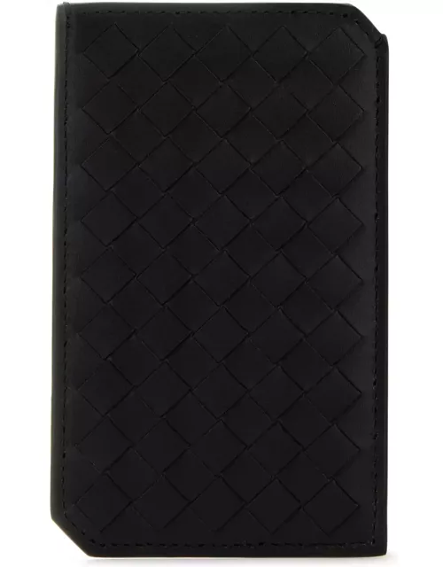 Bottega Veneta Black Leather Card Holder