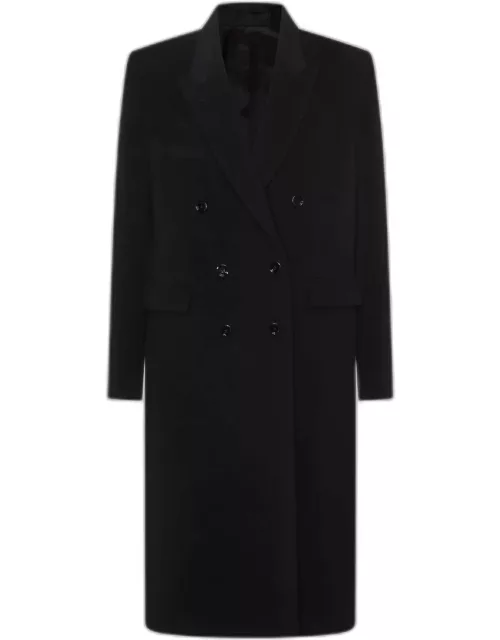 Lardini Black Wool Coat