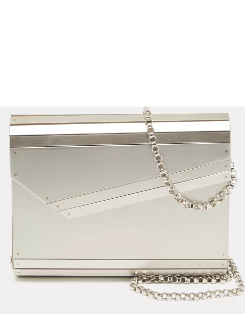 Jimmy Choo Metallic Metal and Suede Candy Chain Clutch