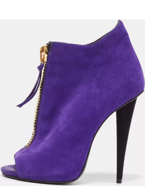 Giuseppe Zanotti Purple Suede Ankle Boot