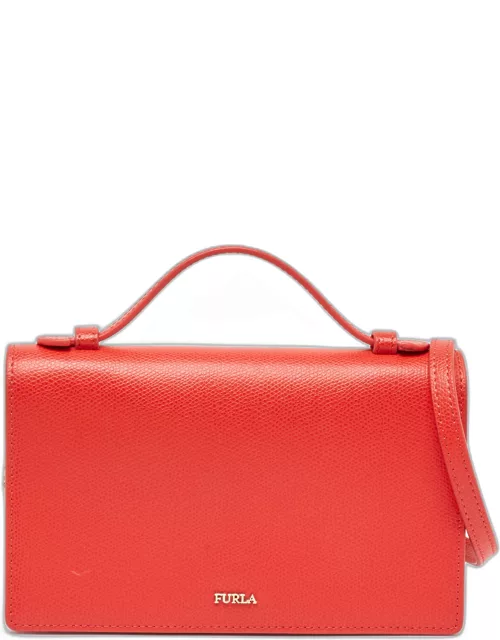 Furla Red Leather Incanto Crossbody Bag