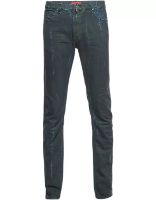 Hugo Boss Navy Blue Washed Denim Jeans L Waist 36"