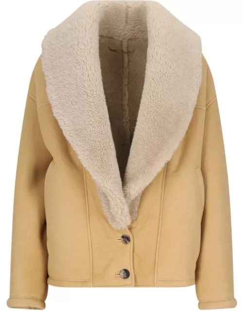 Golden Goose Single-Breasted Shearling Jacket