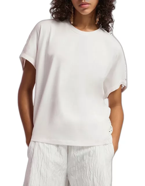 Gerb Lace-Back Organic Cotton T-Shirt