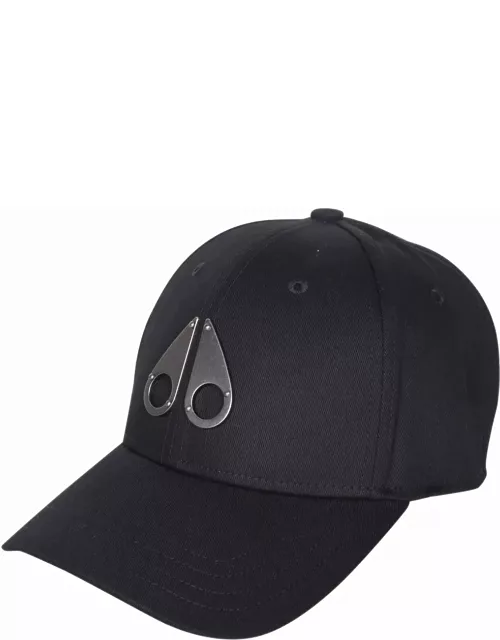 Moose Knuckles Black Icon Logo Hat