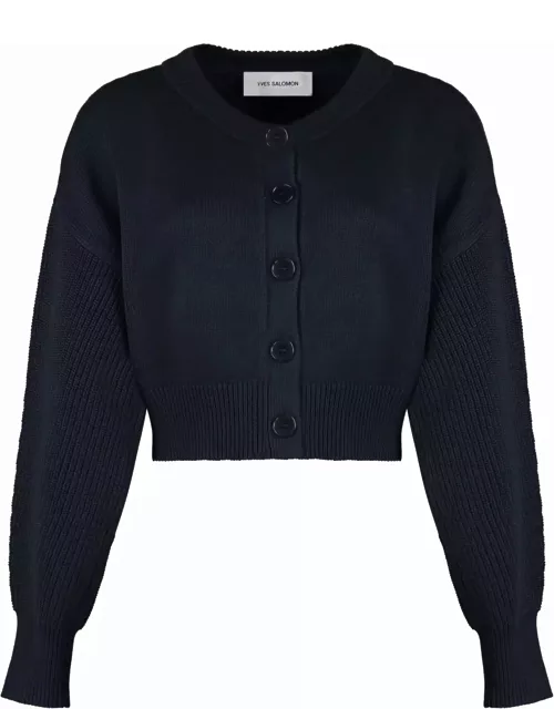 Yves Salomon Cropped-length Knitted Cardigan