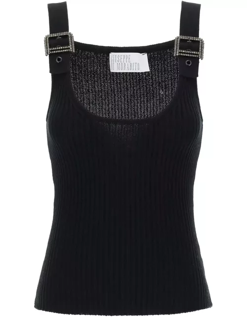 Giuseppe di Morabito knit Top With Rhinestone Buck