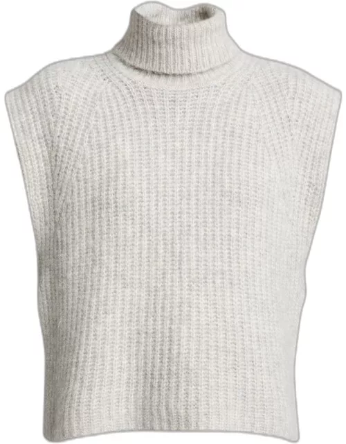 Megan Sleeveless Turtleneck Sweater