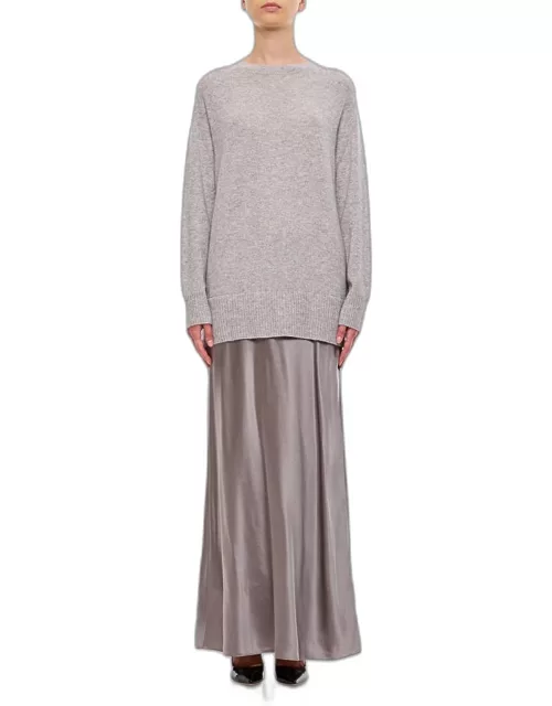 Christopher Esber Monument Cashmere And Silk Long Dress Grey