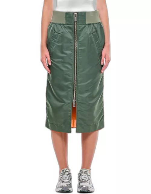 Sacai Nylon Twill Skirt Green