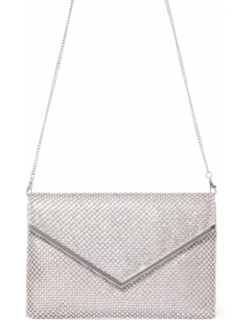 Forever New Women's Lea Envelope Clutch Bag in Silver Outer/Polyester