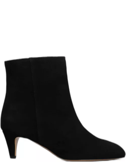 Isabel Marant Daxi Low Heels Ankle Boots In Black Suede