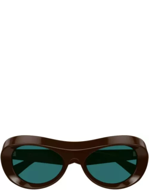 Bottega Veneta Eyewear Oval Frame Sunglasse