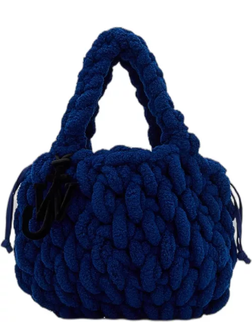 JW Anderson Small Blanket Shopper Crochet Bag Blue TU
