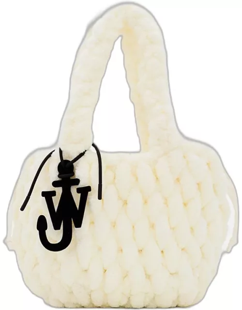 JW Anderson Small Blanket Shopper Crochet Bag White TU