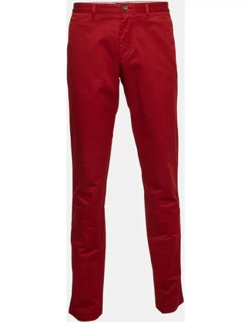 Boss By Hugo Boss Red Cotton Regular Trousers