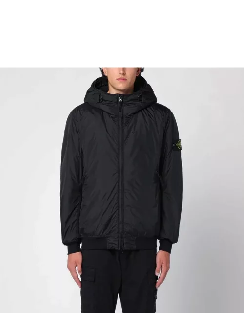 Black nylon zipped jacket
