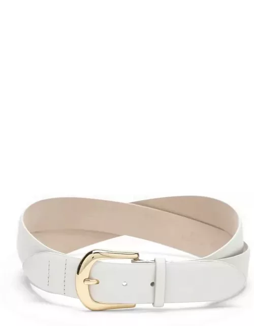 White leather Kennedy Corset belt
