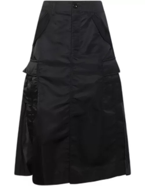 Sacai Black Nylon Skirt