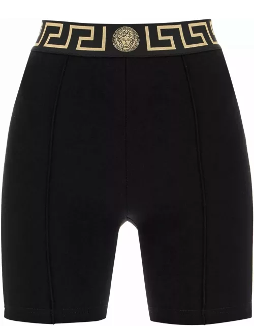 VERSACE "sporty shorts with greek band